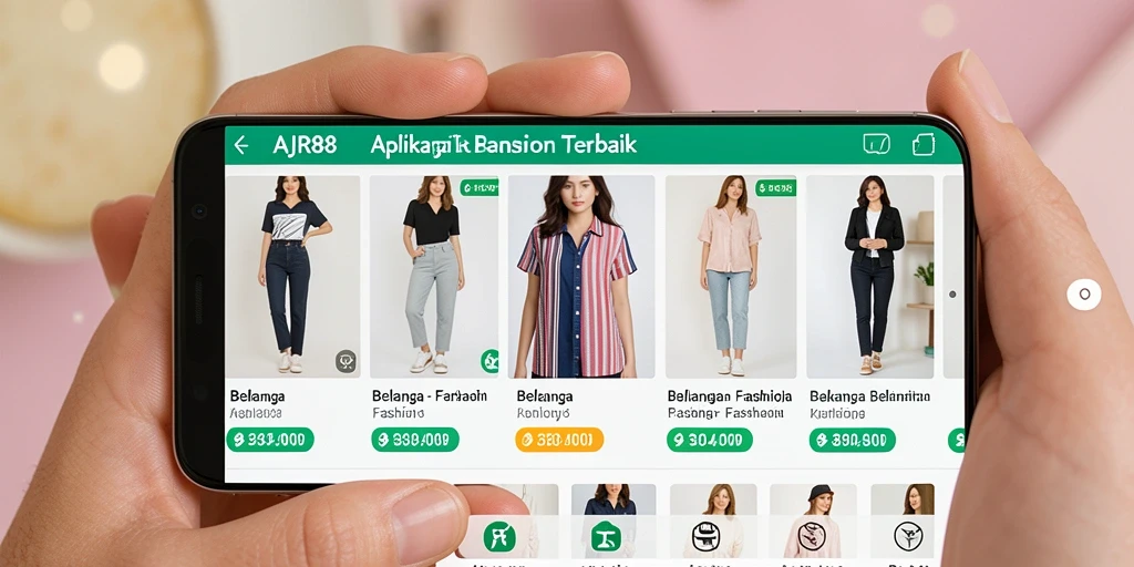 Antarmuka AJR88 yang menarik dan mudah digunakan untuk belanja fashion.