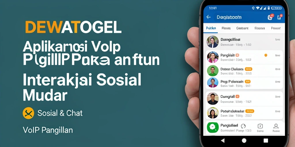 Antarmuka DEWATOGEL yang simpel dan modern untuk VoIP Panggilan.