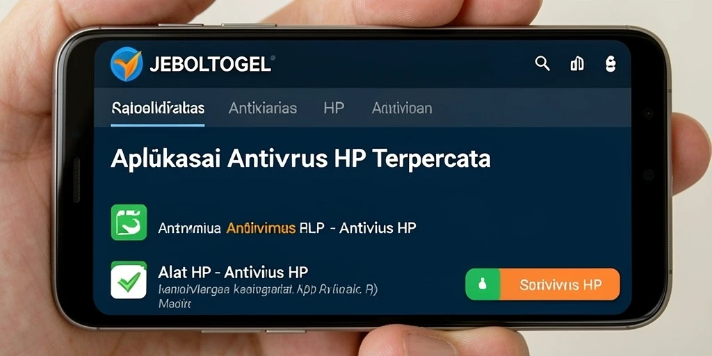 Antarmuka intuitif aplikasi JEBOLTOGEL yang menggambarkan keamanan perangkat.