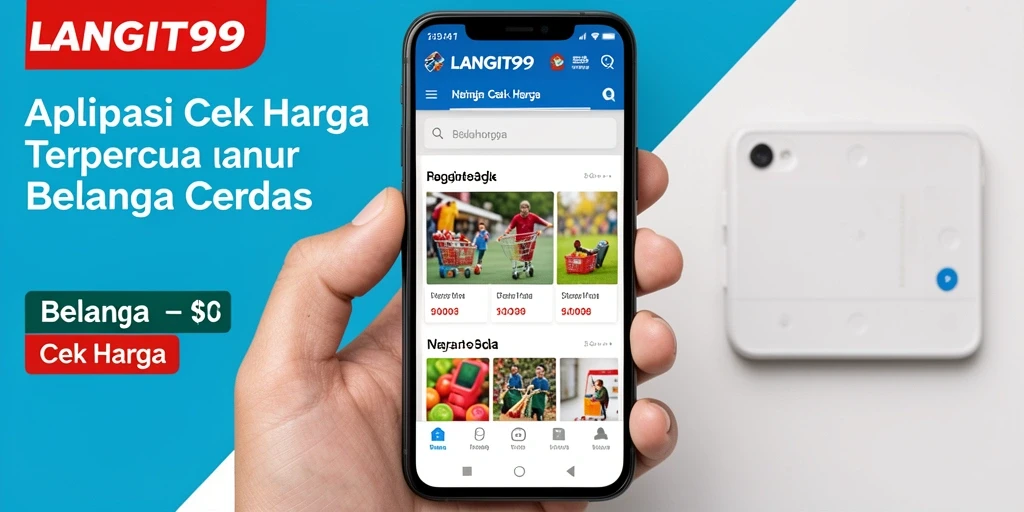 Tampilan antarmuka LANGIT99 yang modern dan fungsional untuk Cek Harga.