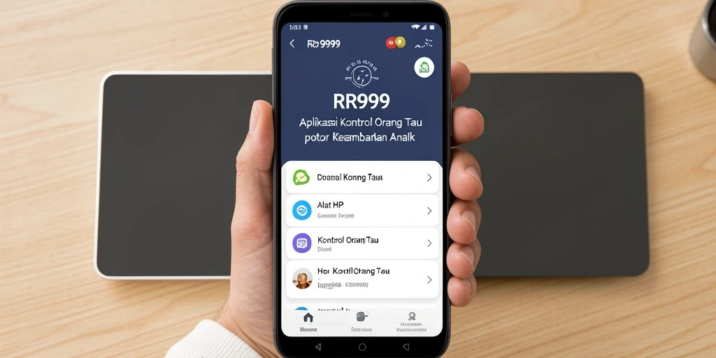 Antarmuka RR999 yang mudah dipahami untuk kontrol orang tua.