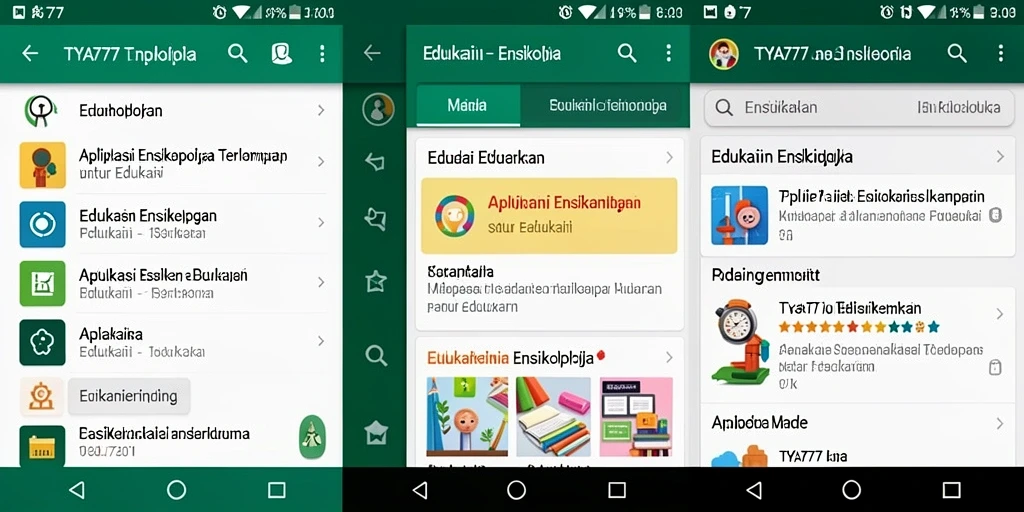 Antarmuka aplikasi TYA777 yang informatif dan menarik.