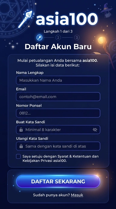 Cara Mudah Registrasi Akun asia100 untuk Android