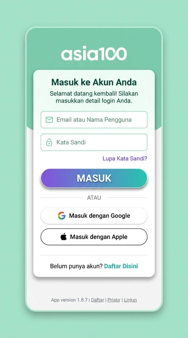 Masuk ke Akun asia100: Panduan Lengkap di Android